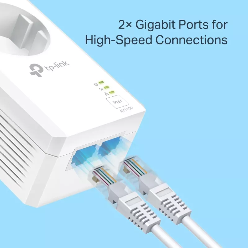 TP-Link TL-PA7027P KIT PowerLine-netwerkadapter 1000 Mbit/s Ethernet LAN wit 2 stuks