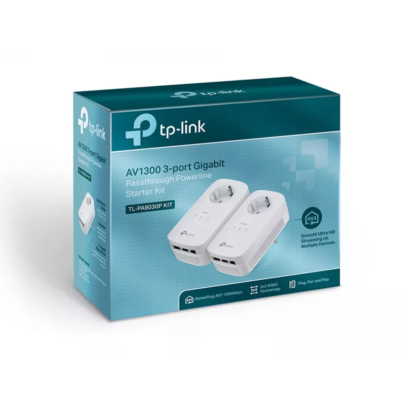 TP-Link TL-PA8030P KIT PowerLine-netwerkadapter 1200 Mbit/s Ethernet LAN wit 2 stuks