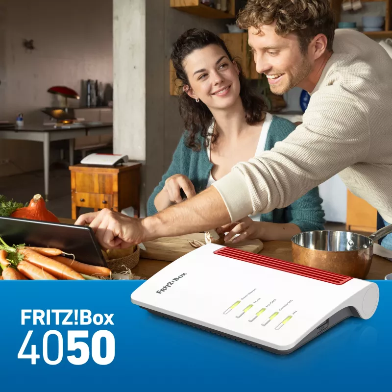 Box 4050 WLAN-router Gigabit Ethernet dualband (2,4 GHz / 5 GHz) zwart, wit