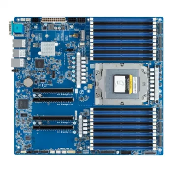 Moederbord GIGABYTE MZ33-AR0 Extended ATX voor AMD EPYC 9004 Socket SP5, 24× DDR5 DIMM, 4× PCIe 5.0 x16, 2× RJ-45