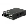 LevelOne RJ45 naar SC Gigabit mediaconverter, singlemode vezel, 20 km