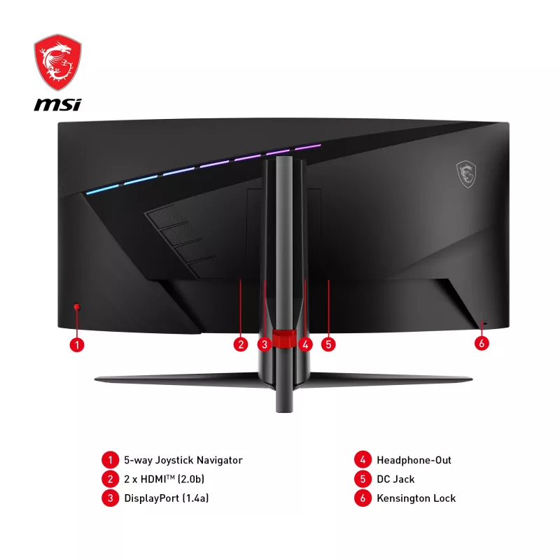MSI MAG 345CQRDE computermonitor 86,4 cm (34 inch) 3440 x 1440 pixel UltraWide Dual Quad HD zwart