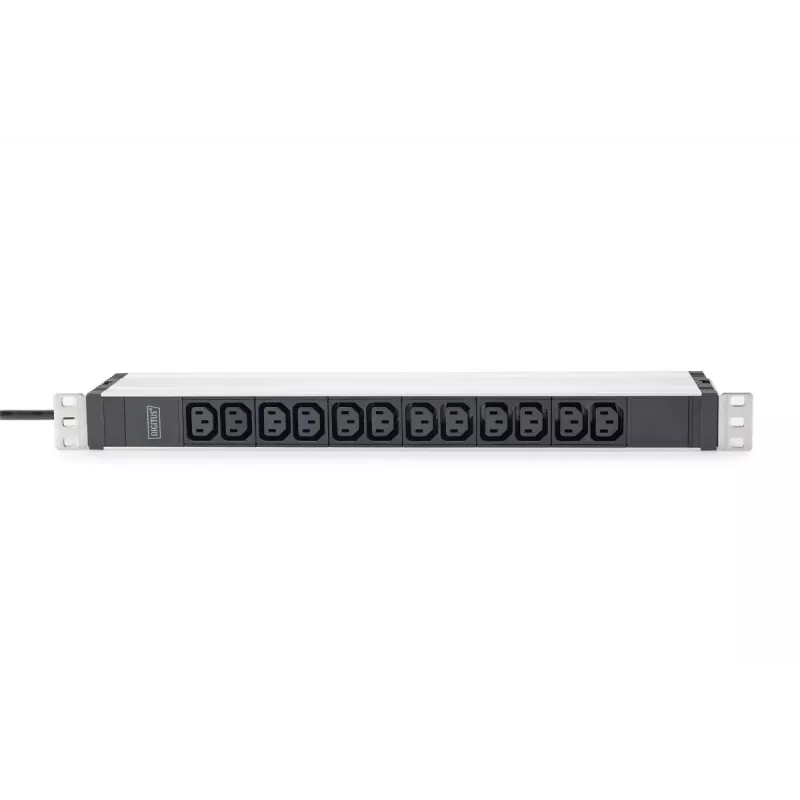 DIGITUS 1U aluminium PDU rackinbouwbaar 12x C13 16A 230VAC 50/60Hz randaardestekker