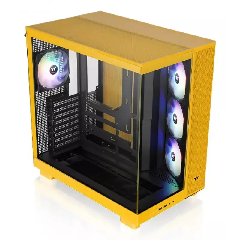 PC-behuizing Thermaltake View 380 XL TG ARGB midi tower geel