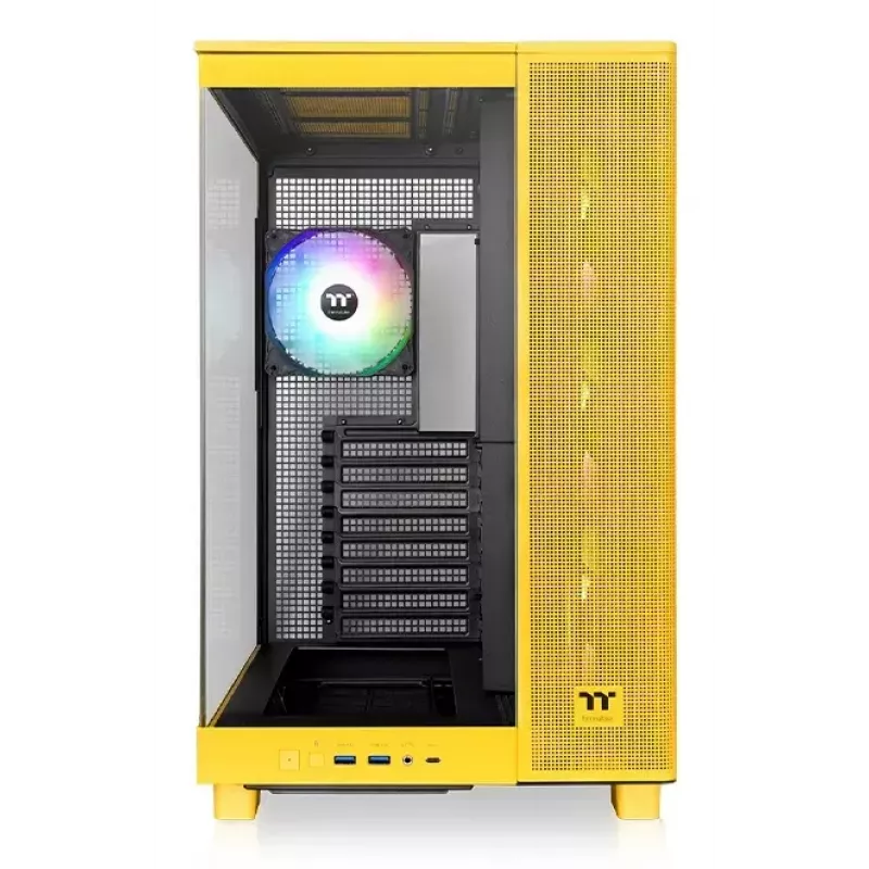 PC-behuizing Thermaltake View 380 XL TG ARGB midi tower geel
