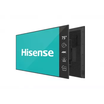 Hisense 75DM66D Signage Display 190,5 cm (75 inch) LED Wi-Fi 500 cd/m² 4K Ultra HD zwart geïntegreerde processor Android 11 24/7