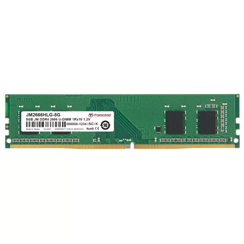 Transcend JetRam JM2666HLG-8G 8 GB DDR4-2666 U-DIMM RAM-geheugenmodule