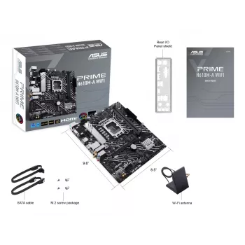 Moederbord ASUS PRIME H610M-A WIFI - Intel H610, LGA 1700, micro ATX, DDR5, 2x DIMM, Wi-Fi 5, 7.1 audio
