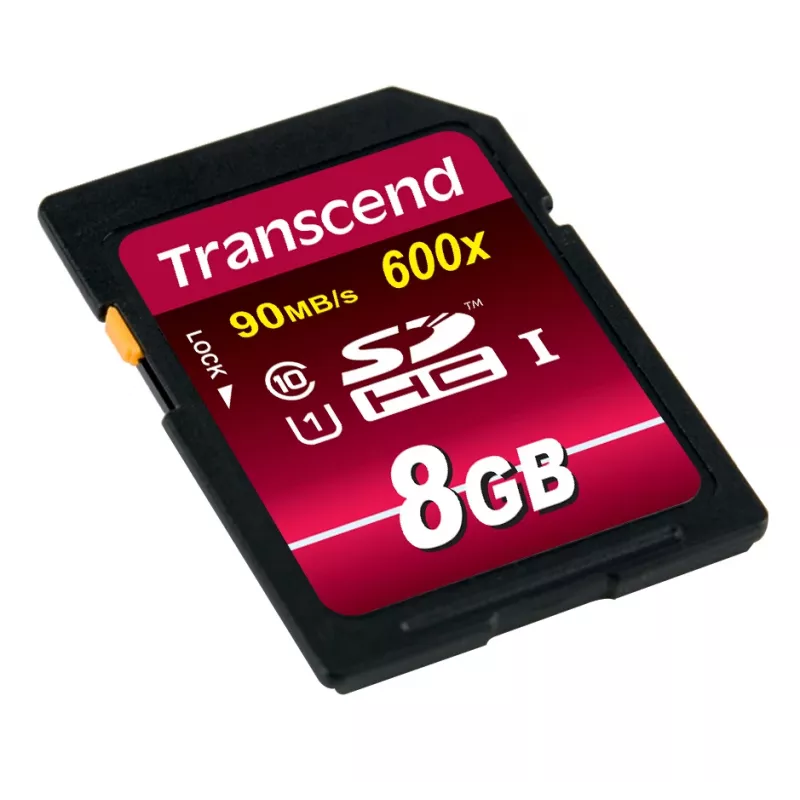 Flashgeheugen Transcend 8 GB SDHC Class 10 UHS-I 600x TS8GSDHC10U1