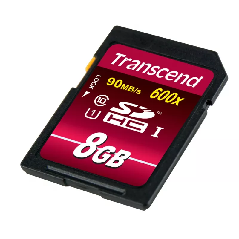 Flashgeheugen Transcend 8 GB SDHC Class 10 UHS-I 600x TS8GSDHC10U1