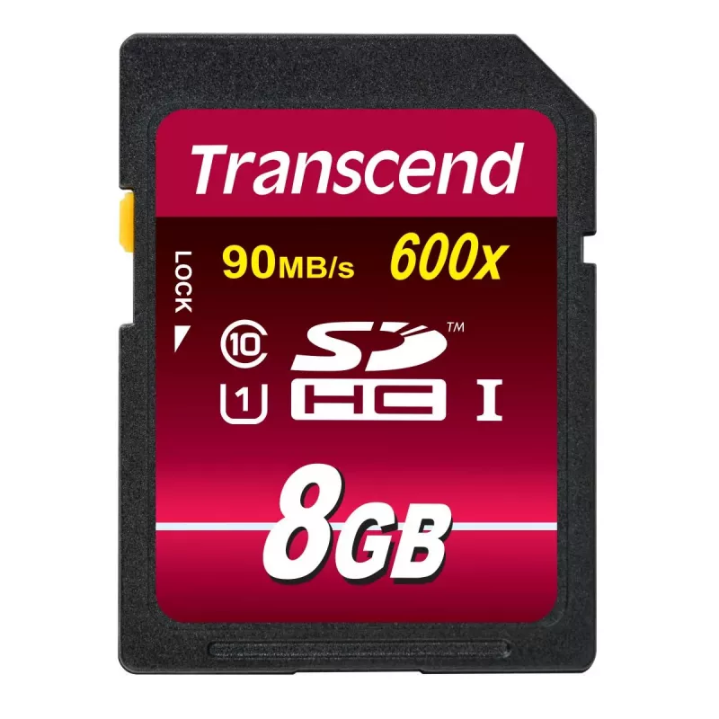 Flashgeheugen Transcend 8 GB SDHC Class 10 UHS-I 600x TS8GSDHC10U1