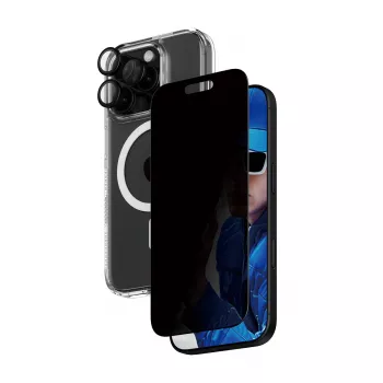 PanzerGlass 3-in-1 Privacy Protection Bundel iPhone '24 6,3 inch Pro