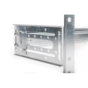 DIGITUS DIN-railhouder, 4U, 178 x 483 x 223 mm, verzinkt, incl. DIN-rail, variabele diepte en hoogte