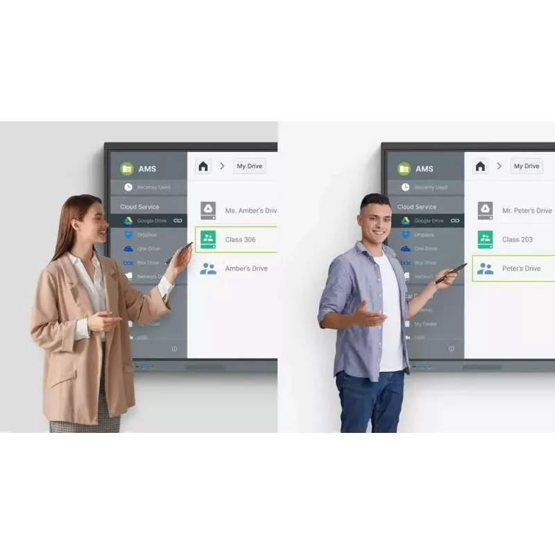 BenQ RE6504 Interactief flatdisplay 165,1 cm (65 inch) 450 cd/m² 4K Ultra HD Zwart, Grijs Touchscreen Geïntegreerde processor Android