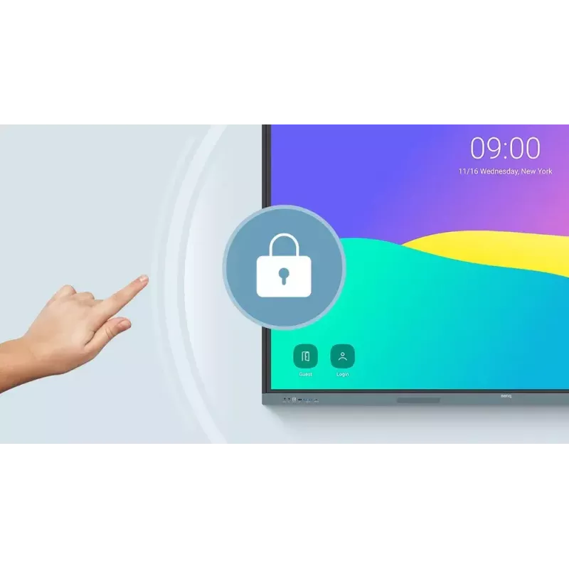 BenQ RE6504 Interactief flatdisplay 165,1 cm (65 inch) 450 cd/m² 4K Ultra HD Zwart, Grijs Touchscreen Geïntegreerde processor Android