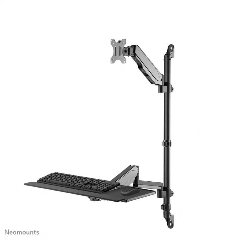 Wandgemonteerde zit-sta-werkstation Neomounts WL90-325BL1 max. gewicht 9 kg