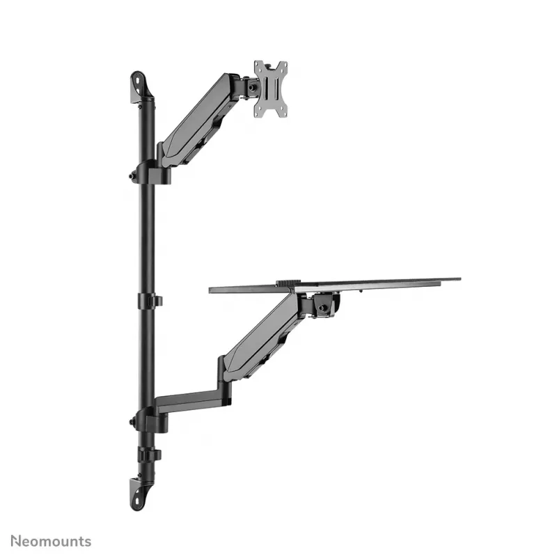 Wandgemonteerde zit-sta-werkstation Neomounts WL90-325BL1 max. gewicht 9 kg