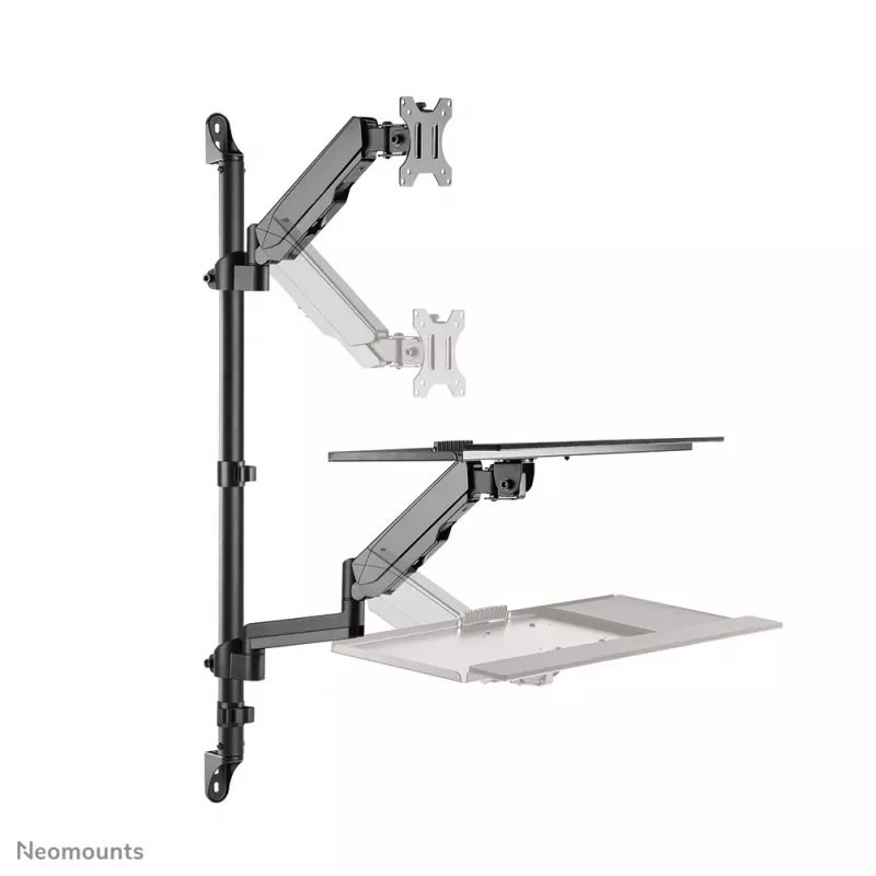 Wandgemonteerde zit-sta-werkstation Neomounts WL90-325BL1 max. gewicht 9 kg