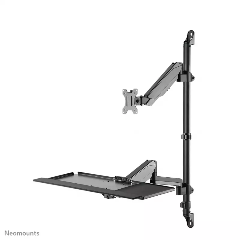 Wandgemonteerde zit-sta-werkstation Neomounts WL90-325BL1 max. gewicht 9 kg