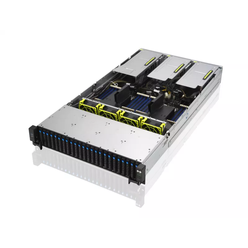 ASUS RS720A-E11-RS24U 2U rack barebone-server, zilver