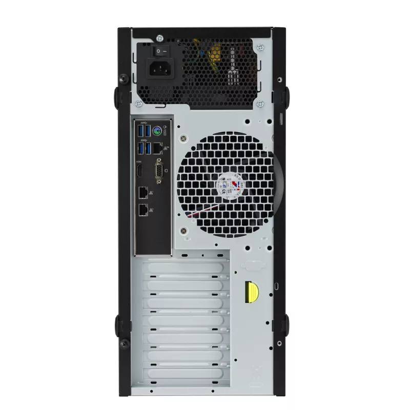 Tower-behuizing ASUS TS100-E11-PI4, zwart, met Intel C256-chipset, LGA1200-ondersteuning en 300 W-voeding