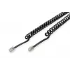 DIGITUS UAE-verbindingskabel, RJ10 2,00 m, CU, 4x7x0,12 mm, onafgeschermd, M/M, lintkabel, spiraalkabel, zwart