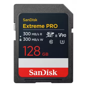 Flashgeheugen SanDisk Extreme PRO 128 GB SDXC UHS-II model SDSDXDM-128G-GN4IN