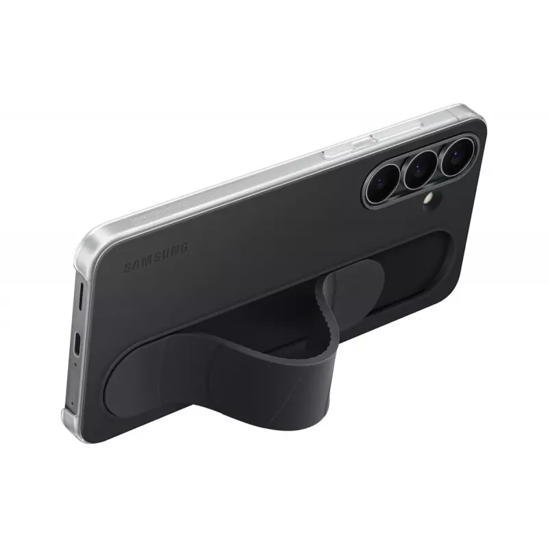 Protective Standing Grip-hoes Samsung voor Galaxy S25 FE, zwart, tafelstandaard
