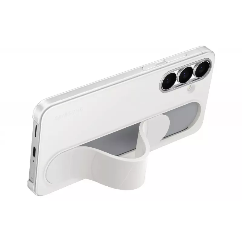Standing Grip-hoes Samsung voor Galaxy S25 FE – wit, tafelstandaard