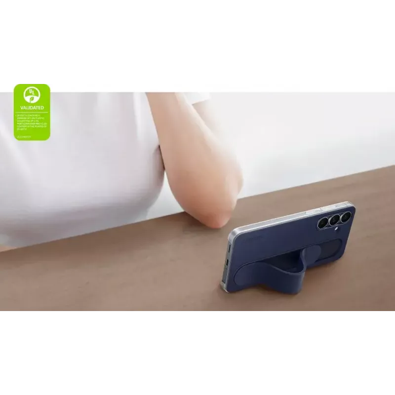 Standing Grip-hoes Samsung voor Galaxy S25 FE – wit, tafelstandaard