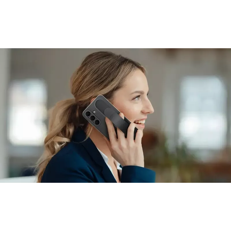 Standing Grip-hoes Samsung voor Galaxy S25 FE – wit, tafelstandaard
