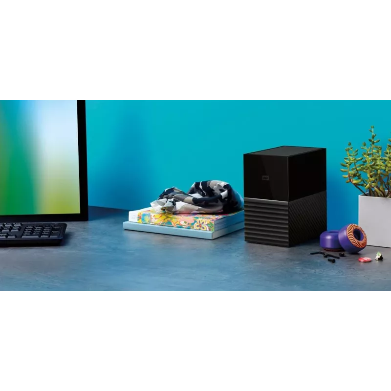 WD My Book Duo WDBFBE0360JBK externe RAID-opslag 36 TB (2x 18 TB HDD), USB-C 3.2 Gen 1, RAID 0/1/JBOD, 256-bit AES-hardwareversleuteling, zwart