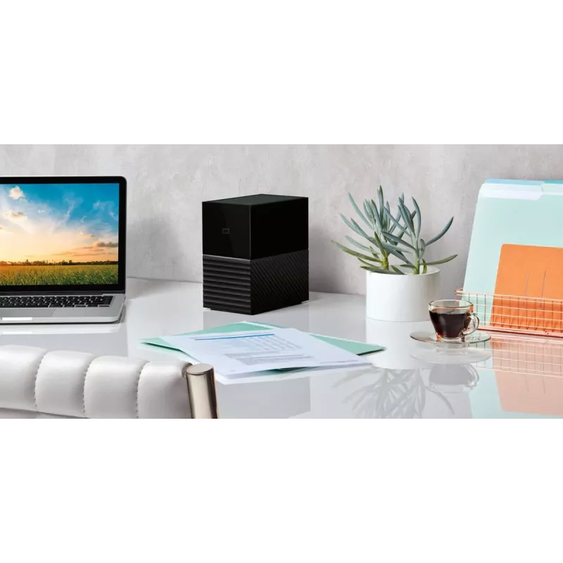 WD My Book Duo WDBFBE0360JBK externe RAID-opslag 36 TB (2x 18 TB HDD), USB-C 3.2 Gen 1, RAID 0/1/JBOD, 256-bit AES-hardwareversleuteling, zwart