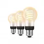 Philips Hue White Ambiance E27 A60 slimme filamentlamp, 7 W, 550 lm, 3 stuks