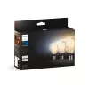 Philips Hue White Ambiance E27 A60 slimme filamentlamp, 7 W, 550 lm, 3 stuks