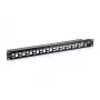 Equip 24-poorts Keystone Cat.6A afgeschermd patchpanel, zwart