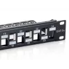 Equip 24-poorts Keystone Cat.6A afgeschermd patchpanel, zwart