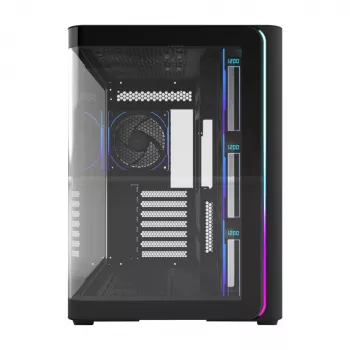 FSP M580-BP Plus behuizing Midi Tower mITX, mATX zwart ARGB, Midi Tower, PC, zwart, ATX, micro ATX, Mini-ITX, glas, SPCC, 16 cm