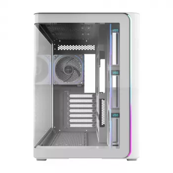 FSP M580-WP Plus behuizing Midi Tower mITX, mATX wit ARGB, Midi Tower, PC, wit, ATX, micro ATX, Mini-ITX, glas, SPCC, 16 cm