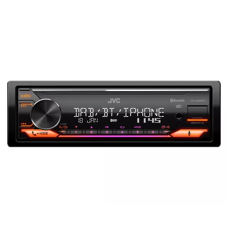 JVC KD-X482DBT zwart 200 W Bluetooth