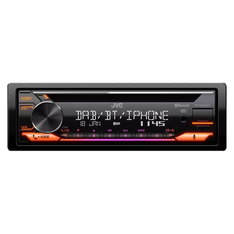 JVC KD-DB922BT zwart 200 W Bluetooth