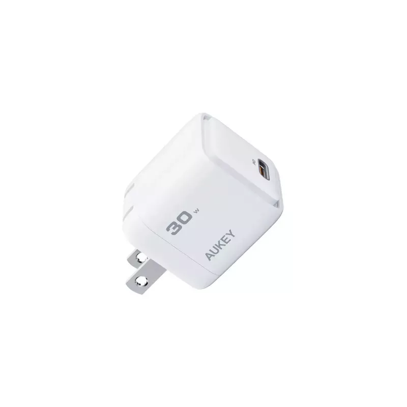 AUKEY Comet Mini PA-C1 30 W-oplader, 1 poort, snelladen, 100–240 V AC, grijs
