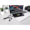 DIGITUS USB-oplaadkabel USB A – Lightning+Micro B+Type-C M/M/M/M 15 cm 3-in-1-kabel, katoen, CE, Zwart