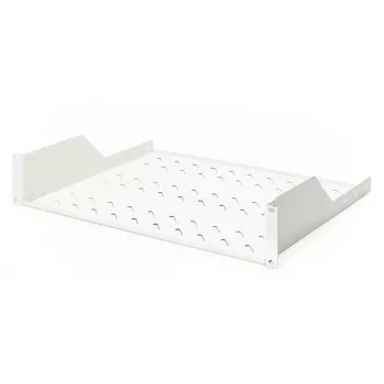 DIGITUS 2U Rack-inbouwplateau vast gemonteerd geventileerd, kleur grijs (RAL 7035), tot 25 kg, 85x483x350 mm