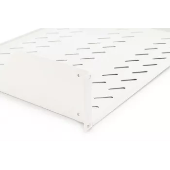 DIGITUS 2U Rack-inbouwplateau vast gemonteerd geventileerd, kleur grijs (RAL 7035), tot 25 kg, 85x483x350 mm