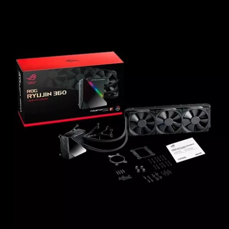ASUS ROG RYUJIN 360 processor all-in-one-vloeistofkoeler 12 cm zwart 1 stk.