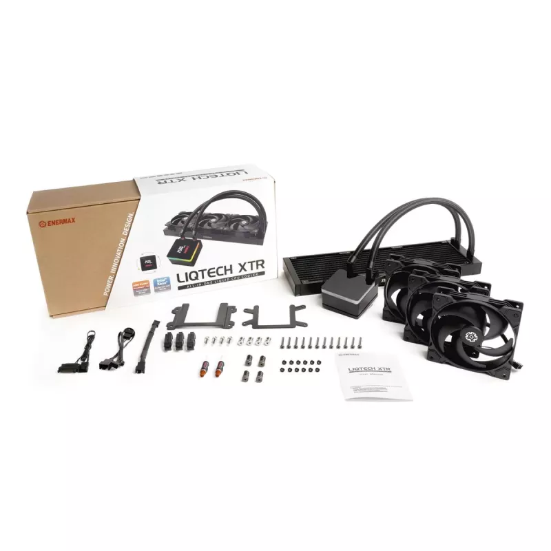 Vloeistofkoelingsset ENERMAX ELC-LTXTR360 met 120-mm-ventilatoren, 360-mm-radiator