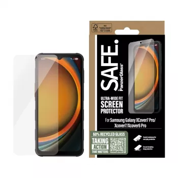 PanzerGlass SAFE. by ® schermbescherming Samsung Galaxy Xcover7 Pro | Xcover7 | Xcover6 Pro | Ultra-Wide Fit