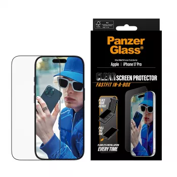 PanzerGlass ® schermbeschermfolie iPhone 17 Pro | Ultra-Wide Fit met FASTFIT IN-A-BOX