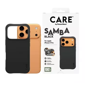 Hoesje PanzerGlass CARE by Fashionable Case Samba Black w. MagSafe iPhone 17 Pro